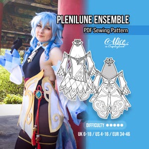 Patrón de costura para cosplay de Plenilune Ensemble para Ganyu