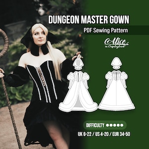 Dungeon Master Gown Cosplay Sewing Pattern