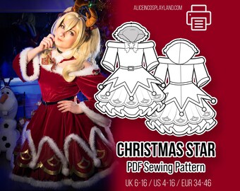 Naaipatroon kerststerjurk