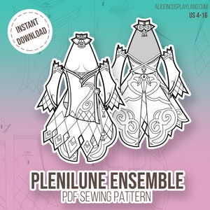 Plenilune Ensemble Cosplay Sewing Pattern for Ganyu