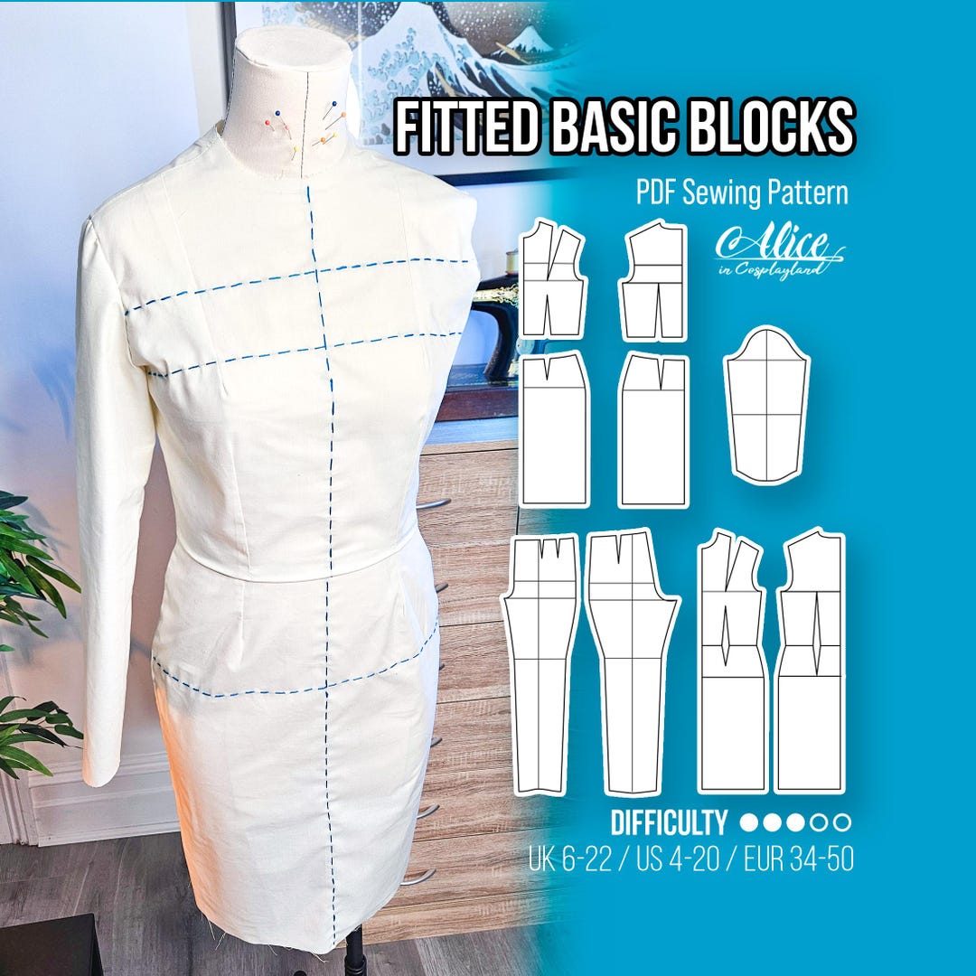 Fitted Basic Blocks Sewing Pattern - Etsy