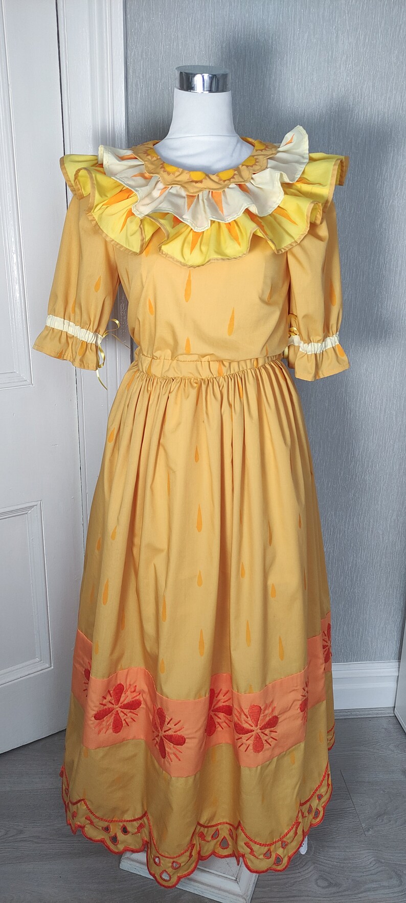 Ruffle Collar Maxi Dress Pepa Cosplay Sewing Pattern - Etsy