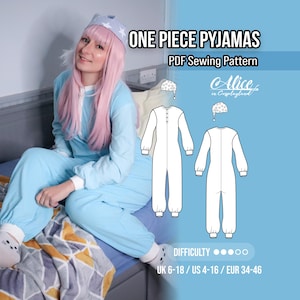 Pyjama uit één stuk Cosplay-naaipatroon