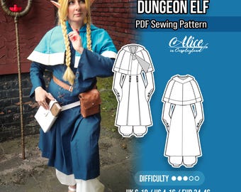 Dungeon Elf Cosplay PDF Sewing Pattern