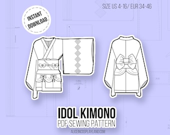 Short Idol Kimono Sewing Pattern