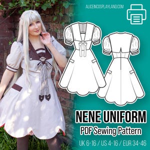 Nene Square middy collar dress cosplay pattern uniform