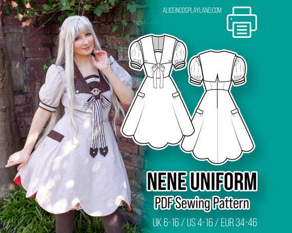 Nene Square Middy Collar Dress Cosplay Pattern Uniform - Etsy