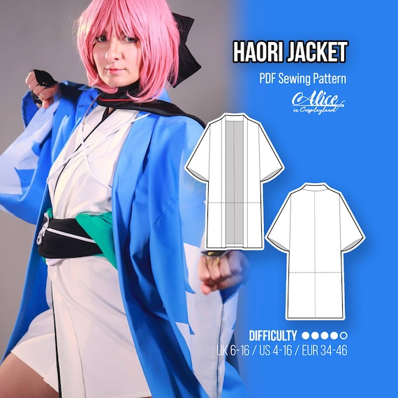 Haori and Nagabaori Jacket for Kimono Sewing Pattern