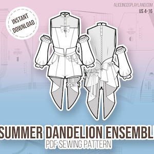 Summer Dandelion Cosplay Sewing Pattern Ensemble