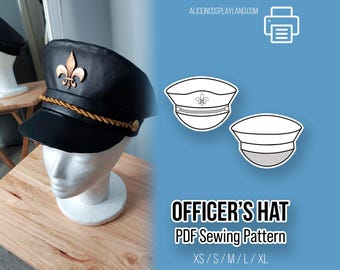 Officer's Hat Cosplay Sewing Pattern