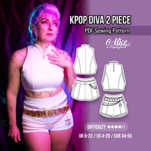 Kpop Diva 2-delige set naaipatroon