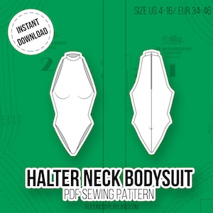 Halter Neck Bodysuit Sewing Pattern