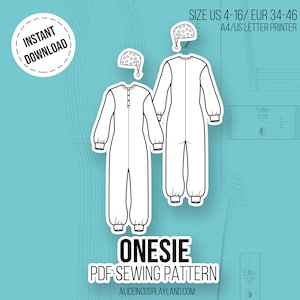 One piece Pyjamas Cosplay Sewing Pattern