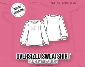 Oversized Sweatshirt Cosplay Sewing Pattern