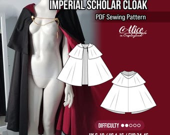 Imperial Scholar Full CIrcle Cloak Cosplay Sewing Pattern