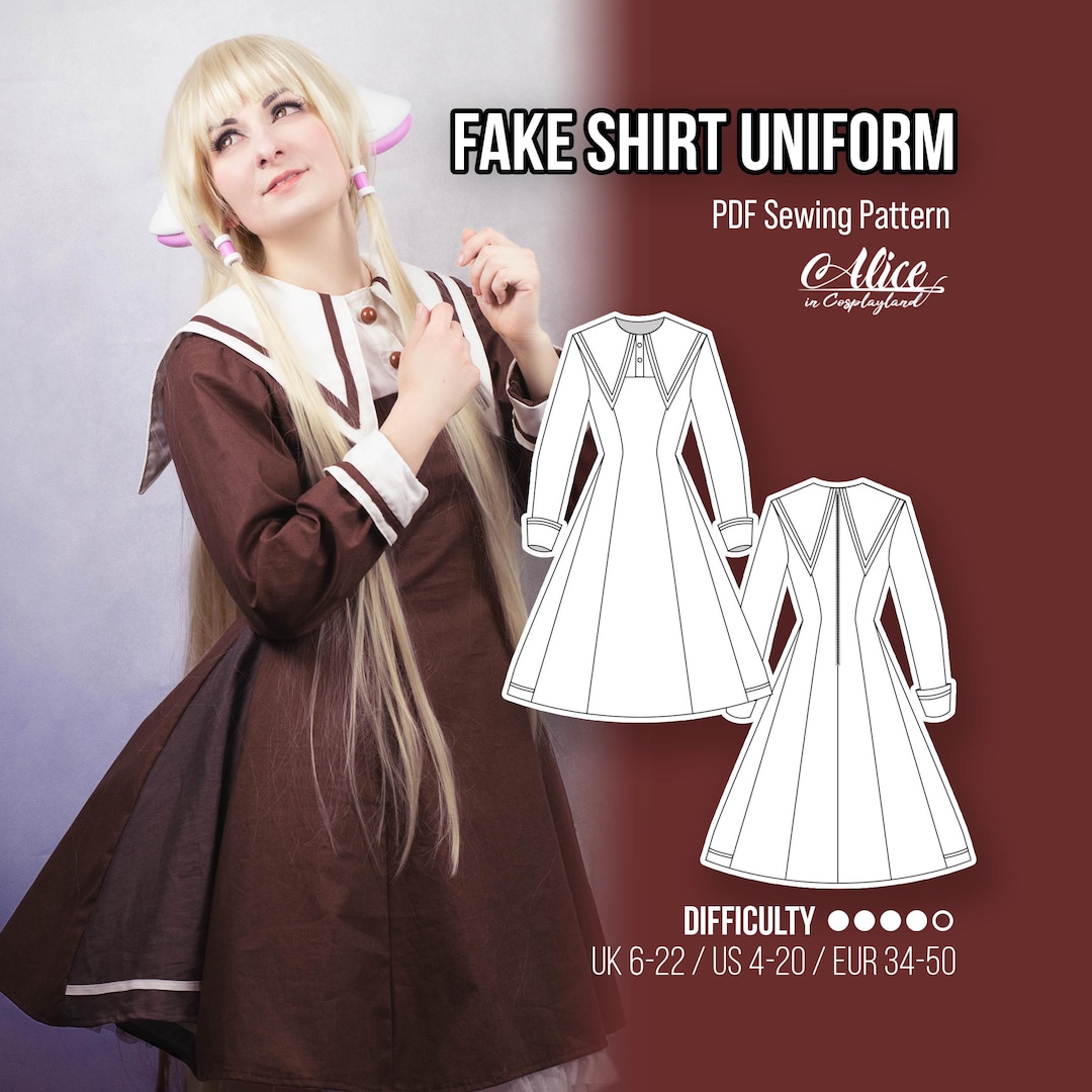 Patrón de costura para vestido camisero falso España