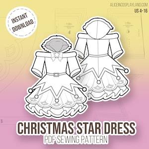 Christmas Star Dress Sewing Pattern