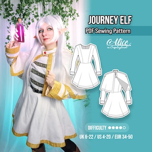 Patrón de costura en PDF para cosplay de elfo de Journey