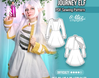 Modello di cucito PDF per cosplay di Journey Elf