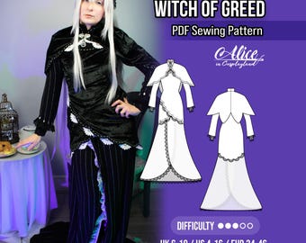 Witch of Greed Echidna Cosplay Sewing Pattern