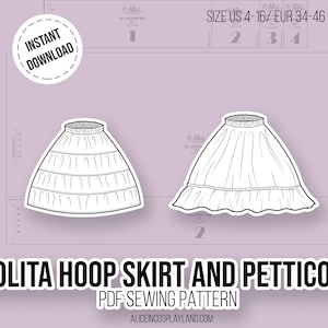 Lolita Hoop Skirt and Petticoat Sewing Pattern