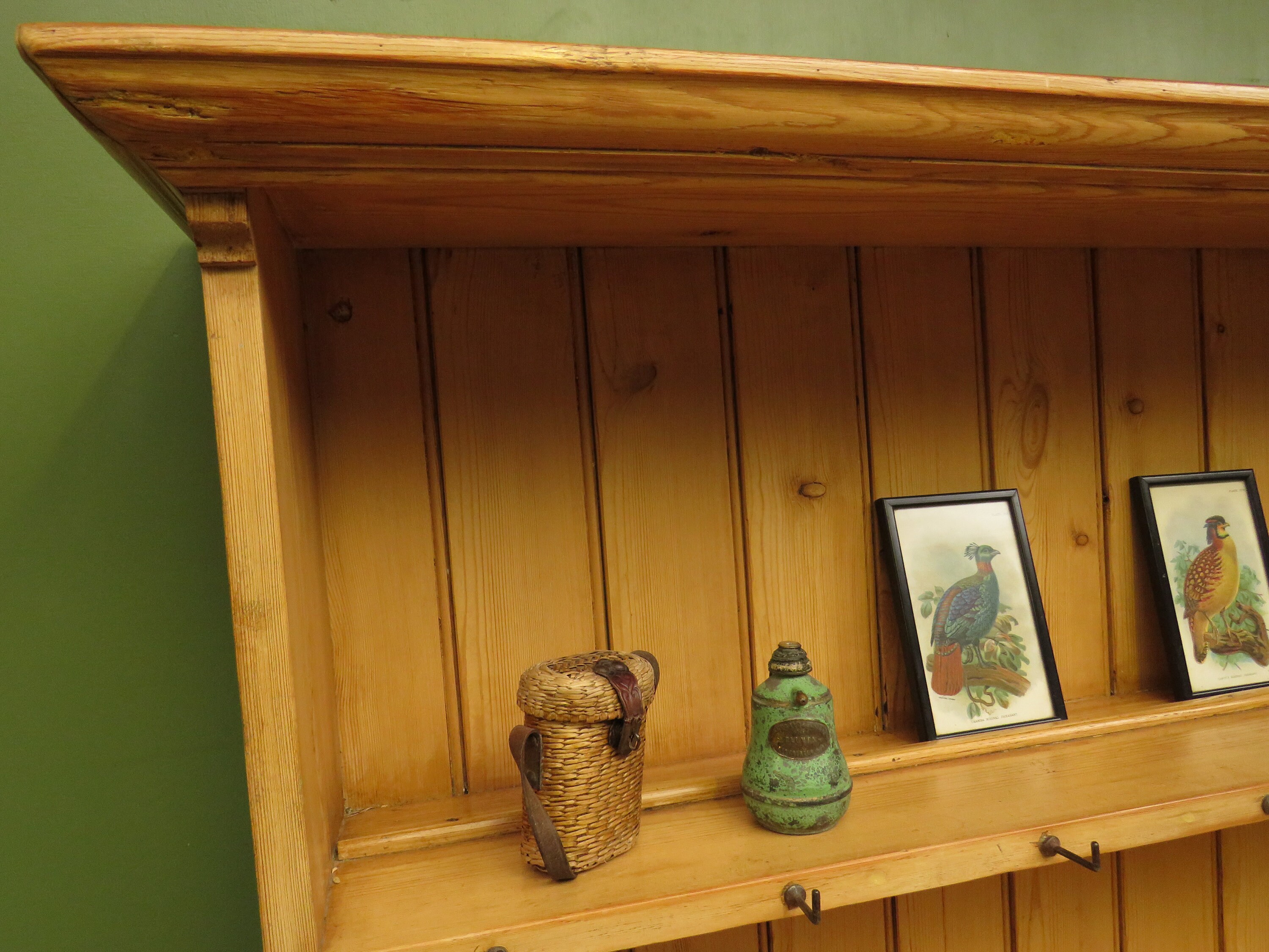 Antique Victorian Pine Kitchen Wall Shelves Large Solid Open Etsy