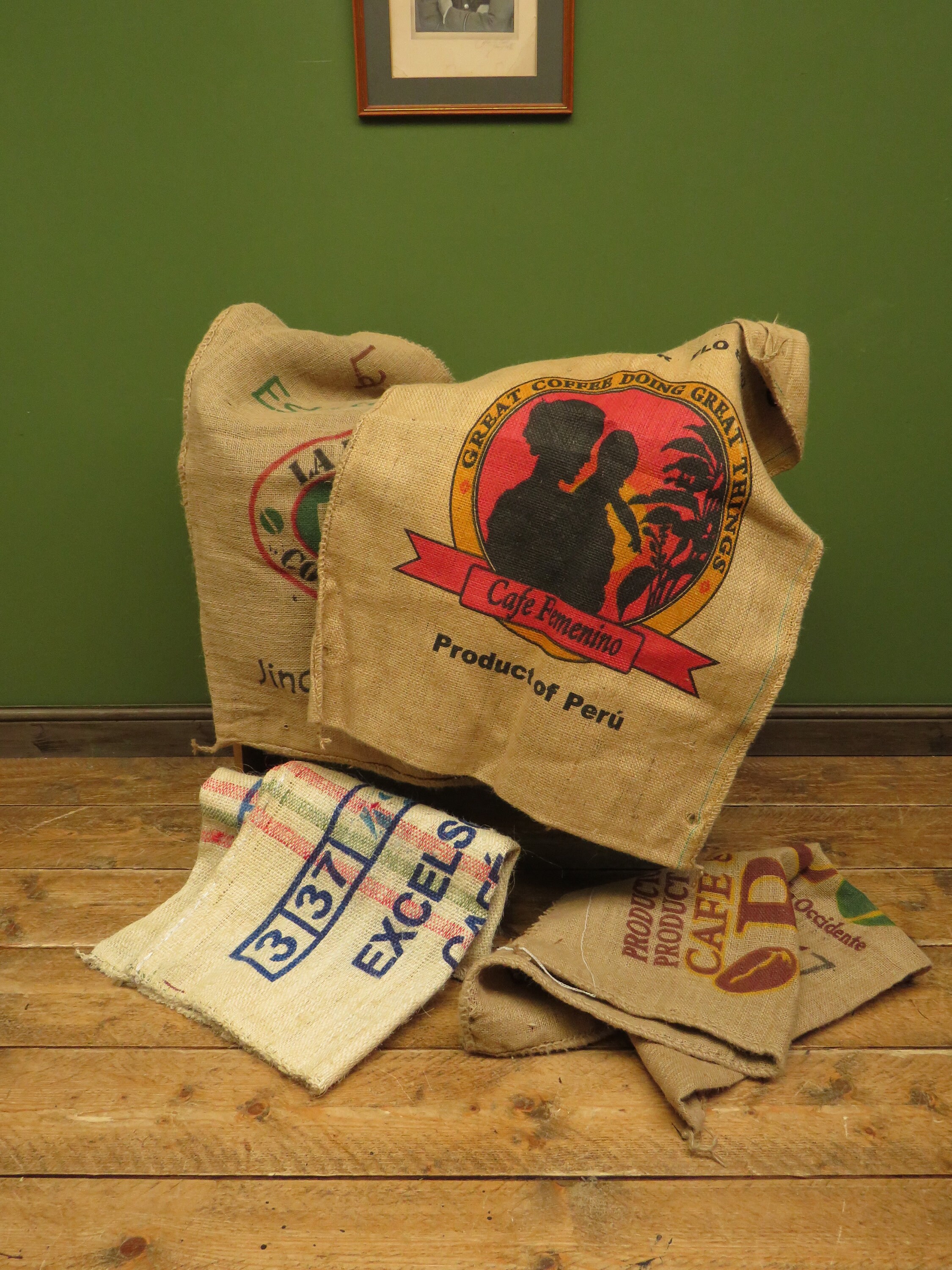 Selection 6 Large Hessian Coffee Sacks Burlap Sacks for Etsy UK