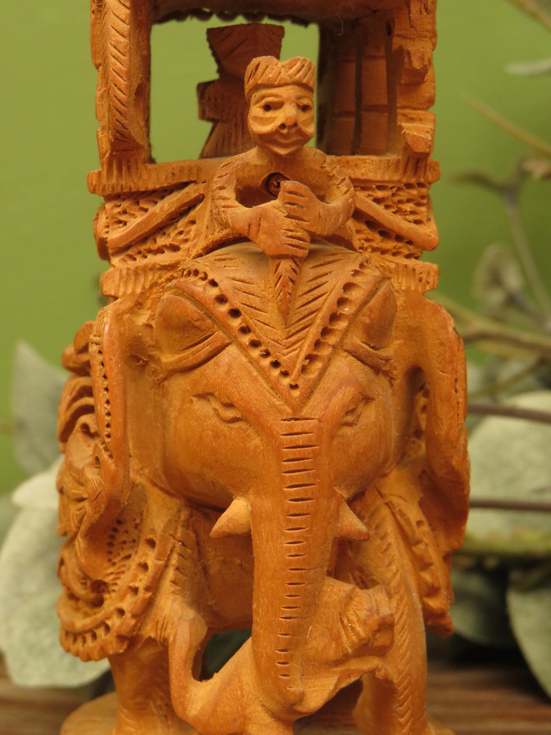 Vintage Indian Caved Dasara Elephant Ornament - Etsy UK