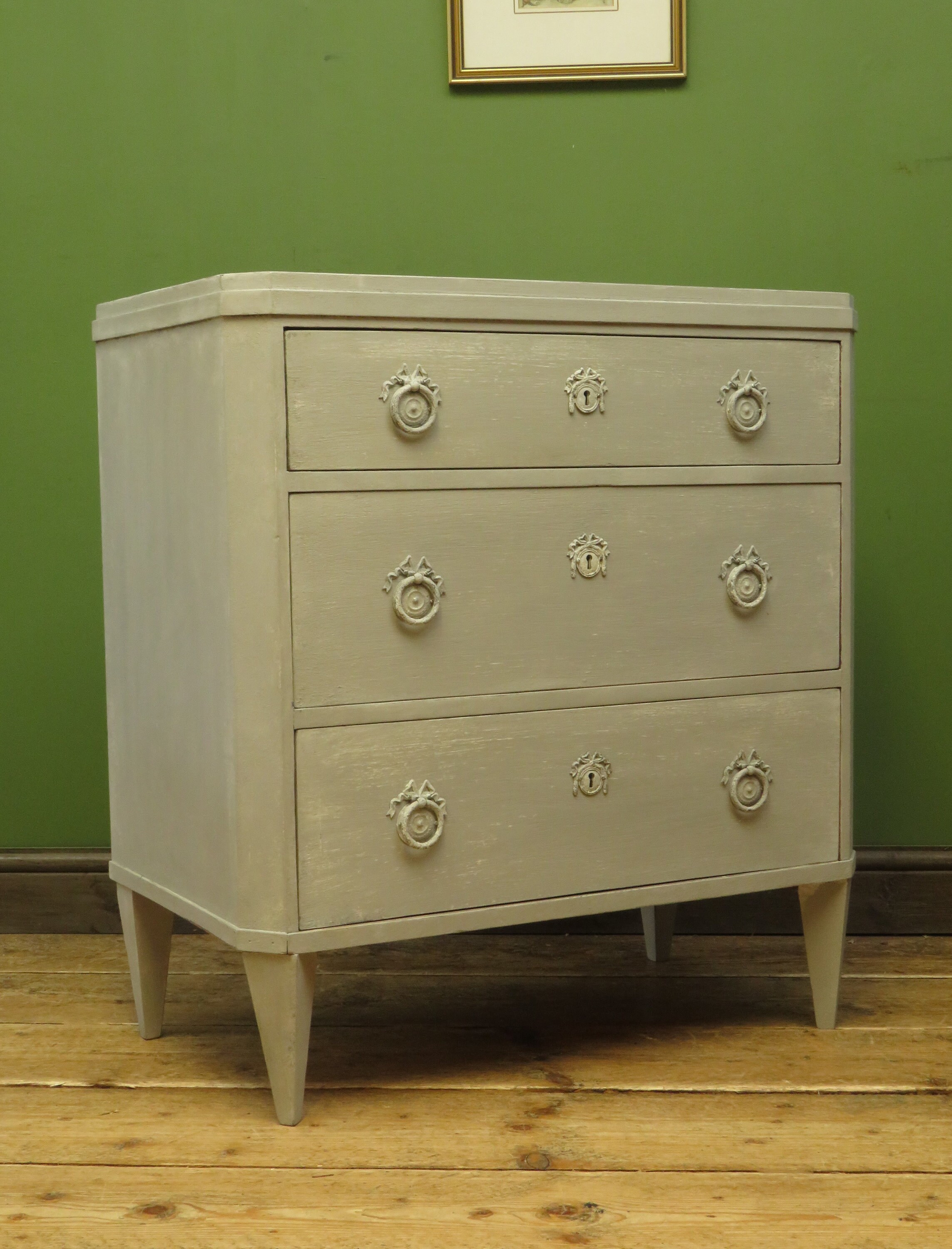 Small Antique Gustavina Style Grey Chest of Drawers Etsy UK