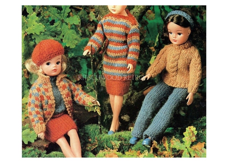 Sindy knitting pattern 12 doll vintage 70s sindy doll Etsy