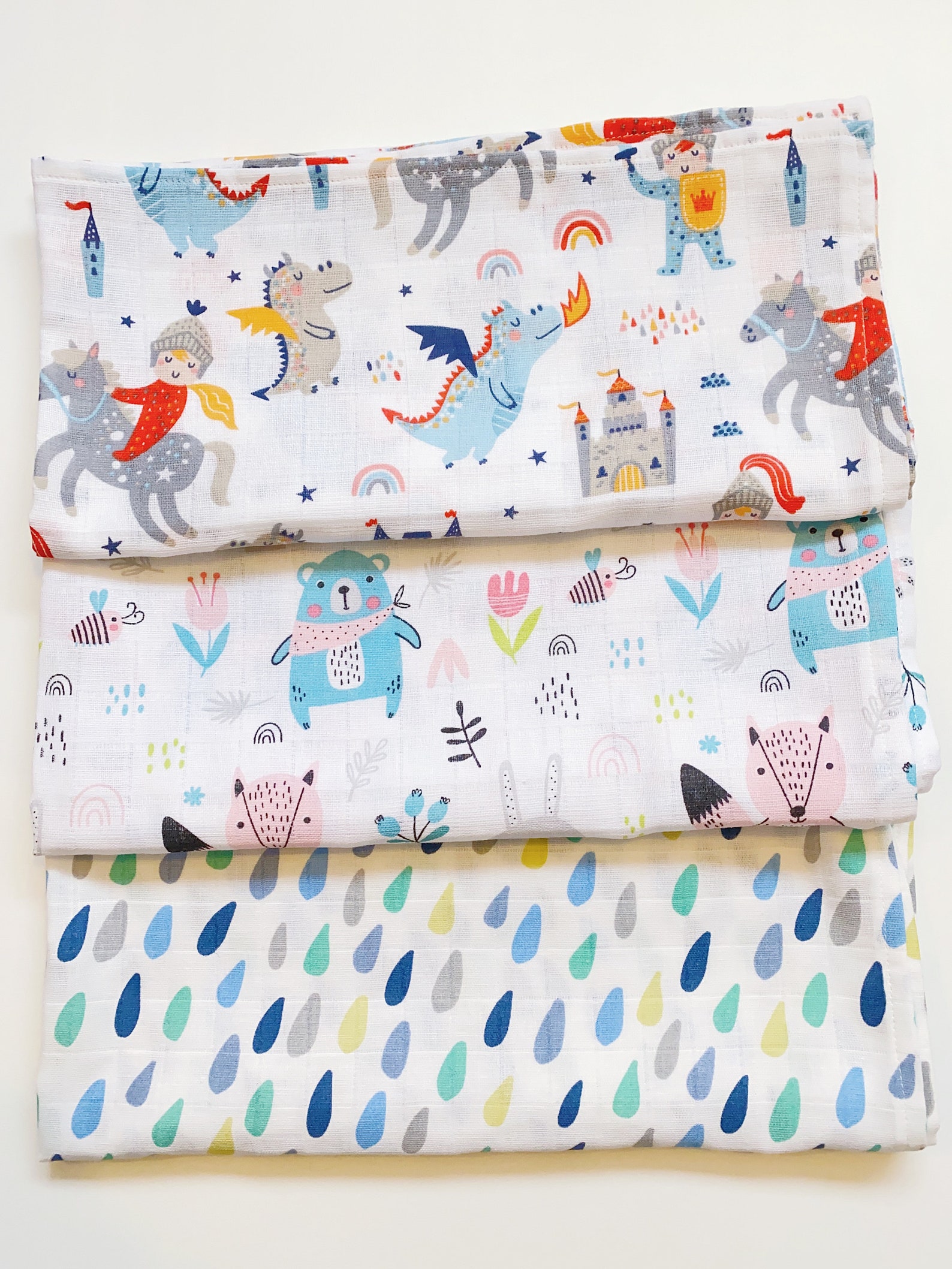 100 Printed Cotton Muslin Squares 70x75 cm Etsy