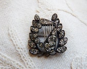 An Antique Victorian Irish Harp Brooch Set with Pyrites - Fools Gold - Celtic Harp - Dealg Éireannach