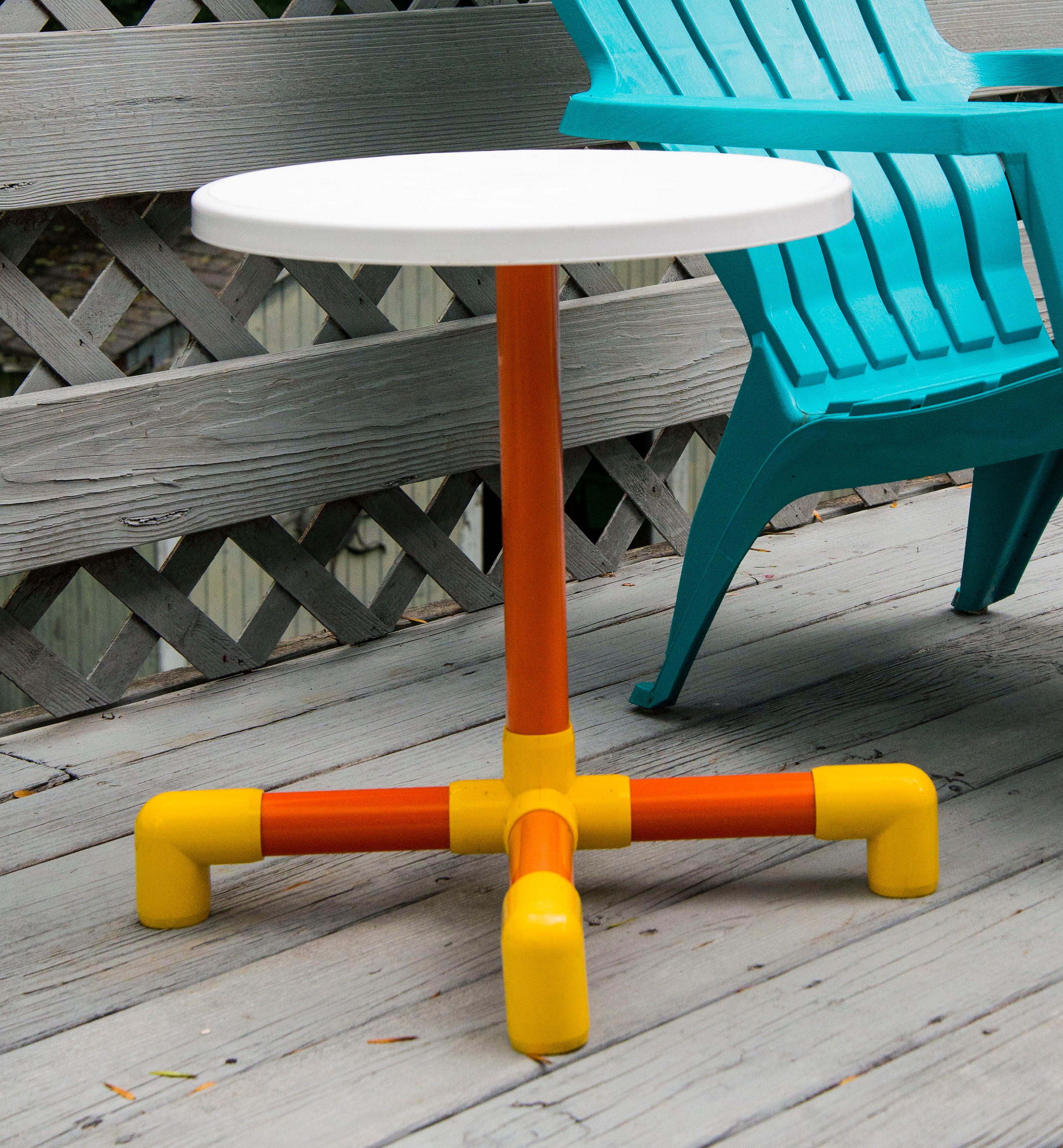 Lawn Patio Side Modern Deck Table With Poly Storage Bag. - Etsy