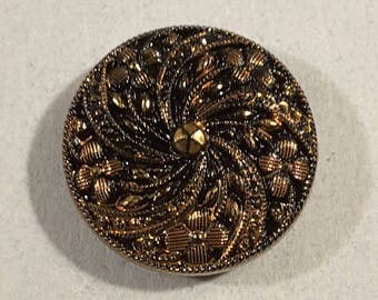 Vintage set of 4 Czech glass buttons.