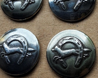 Vintage set of four 1950's hunt buttons.