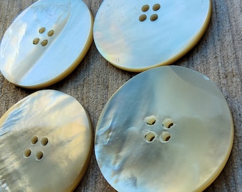 Pearl Buttons with stone - 21 mm - 4 pcs from Go Handmade