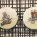 Vintage set of 4 nursery rhyme buttons - 1940's.