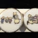Vintage set (4) of 1940's '3 little kittens' nursery rhyme buttons.