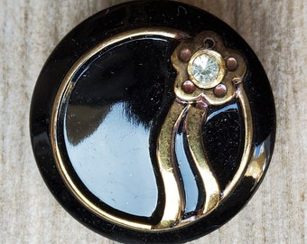 Large Czech glass button.
