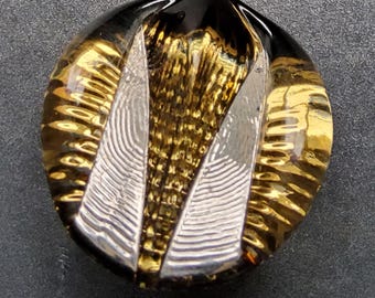 Vintage large Bimini (flaming torch) glass button.