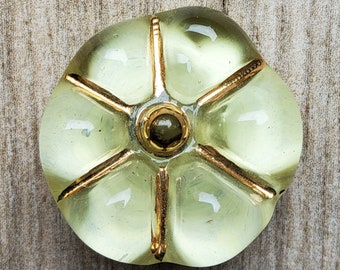 Vintage large Bimini (plant pot) glass button.