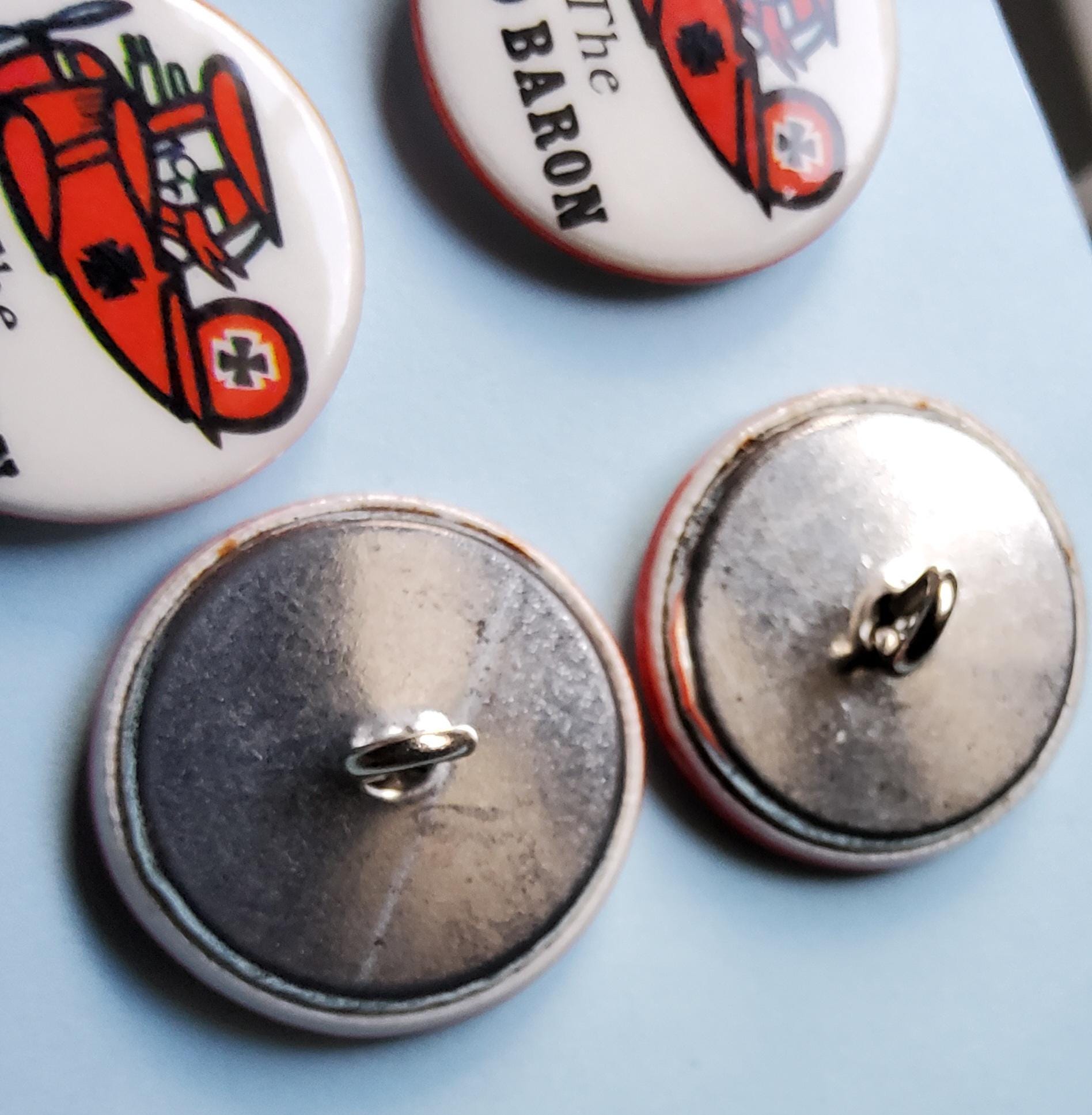Vintage Set of Four Red Baron Airforce Coat Buttons. - Etsy