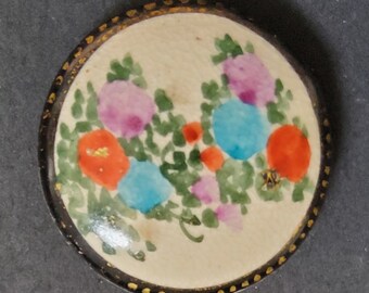 薩摩ボタン アンティーク 30mm 鵜柄 薩摩ボタン アンティーク 30mm 鵜柄