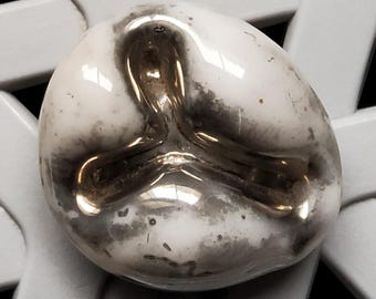 Vintage 1950's bimini style glass button.