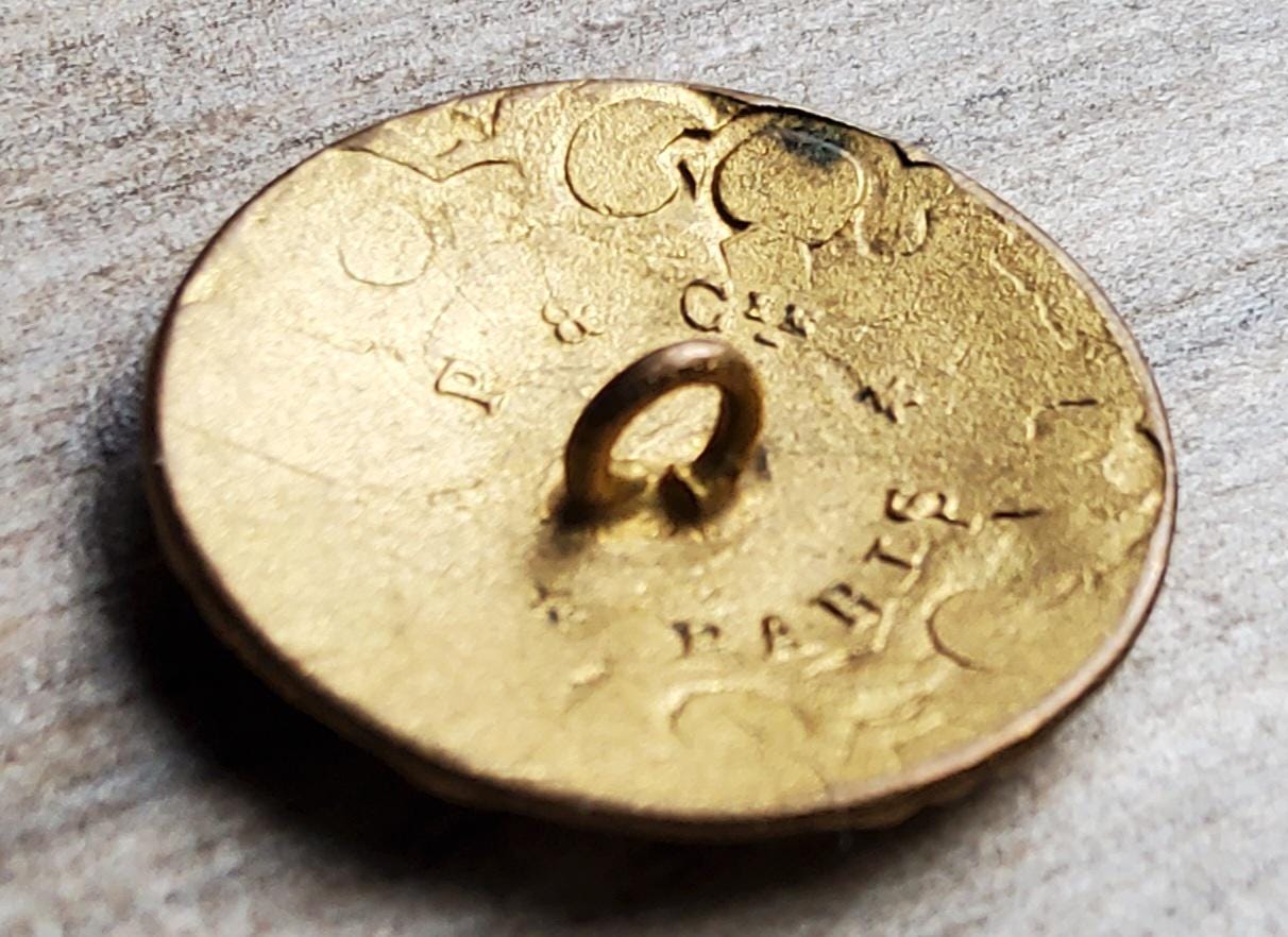 1900 年代初期のパリの裏地付き手描きエナメルボタン。 - Etsy 日本