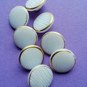 Vintage set of eight Czech glass buttons