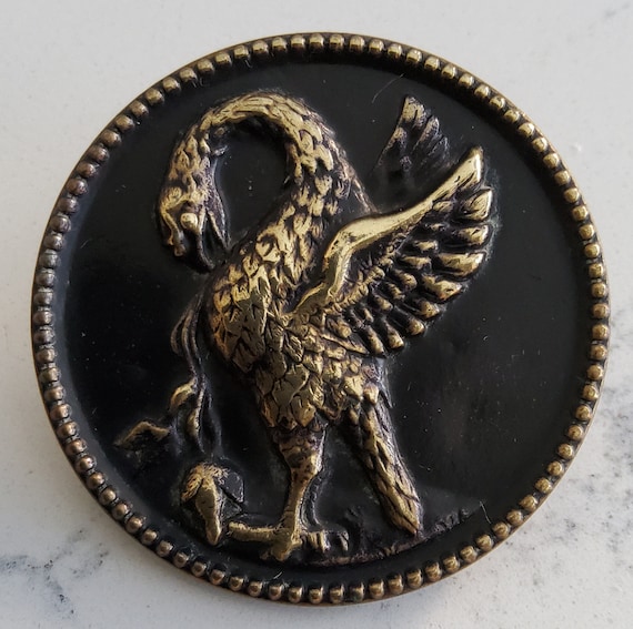 1900 年代のヴィンテージの大きな鳥の金属ボタン。 - Etsy 日本