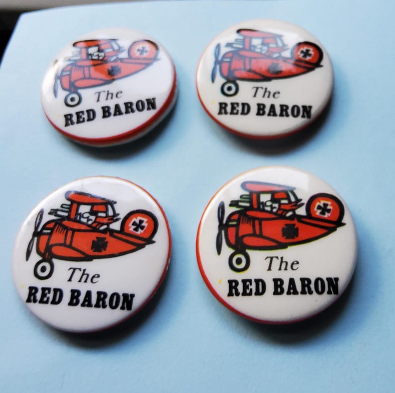 Vintage Set of Four Red Baron Airforce Coat Buttons. - Etsy