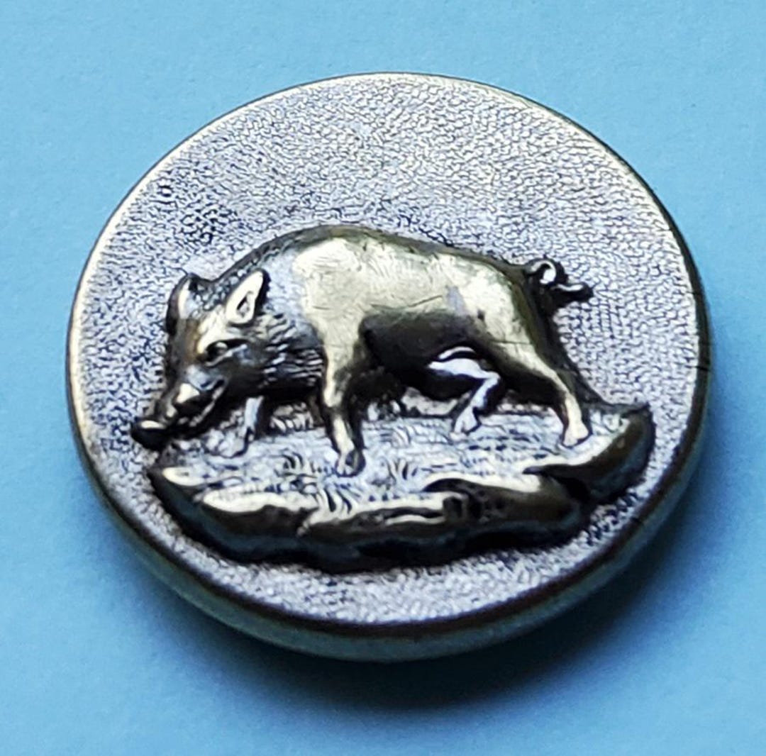 Vintage Early 1900's Paris Wild Boar Sporting Button. - Etsy