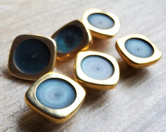 Vintage set of six 1950's small jacket buttons.